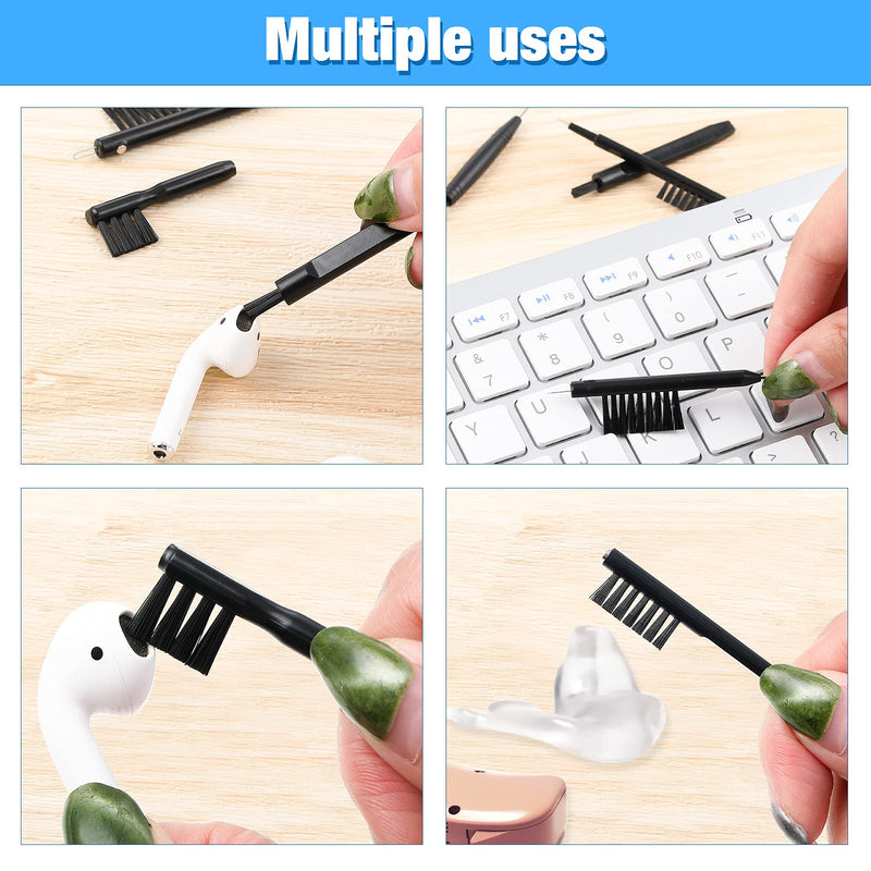 [Australia] - 12 Pieces Hearing Aid Cleaning Tools Hearing Aid Cleaning Kit Hearing Aid Case Cleaner Kit with Wax Loop and Magnet Multi-Functional Earphone Earbuds Cleaner Kit with Velvet Bag 