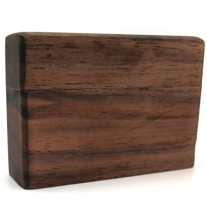 [Australia] - Fashciaga Walnut Wood Slim Wedding Proposal Engagement Ring Box (Walnut) Rectangle-Walnut 