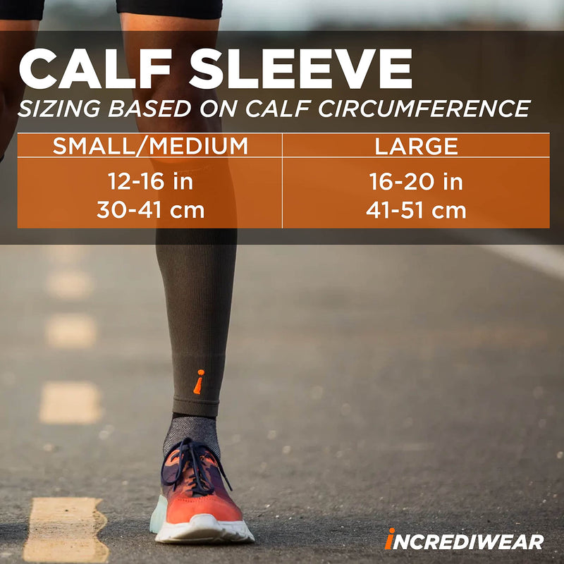 [Australia] - Incrediwear Calf Sleeve - Calf Sleeves for Men and Women to Help with Muscle Pain Relief, Shin Splints, and Muscle Recovery (Charcoal, Large) Large (Pack of 1) 