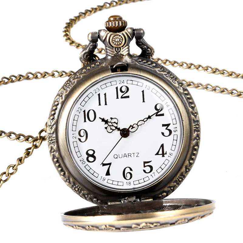 [Australia] - Pocket Watch Quartz Pocket Watch for Men Planet Dial Necklace Pocket Watch Gift Alice 