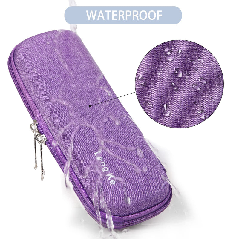 [Australia] - BOMKEE Insulin Cooler Travel Case, Diabetic Insulin Pen Case Portable Insulin Cooling Bag Carrying Organizer for Insulin Pens Diabetic Supplies with 2 Ice Pack Purple 