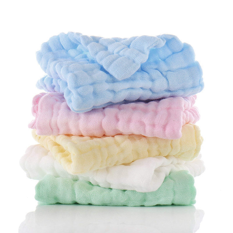 [Australia] - Muslin Cloths for Baby 5 Pack (UK Company) Burp Cloths Newborn Essentials 100% Cotton Organic Washable 