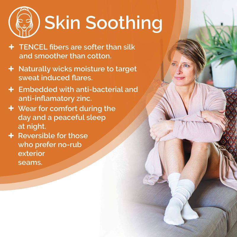 [Australia] - Remedywear Soft Moisturizing Eczema Socks for Kids, Inflammation Relief with Tencel and Zinc (5-6 Years, White) 5-6 Year - White 
