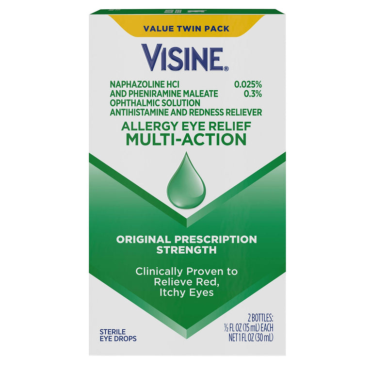 [Australia] - Visine Allergy Eye Relief Multi-Action Antihistamine & Redness Relief Eye Drops, 0.5 fl. oz (Pack of 2) 0.5 Fl Oz (Pack of 2) 