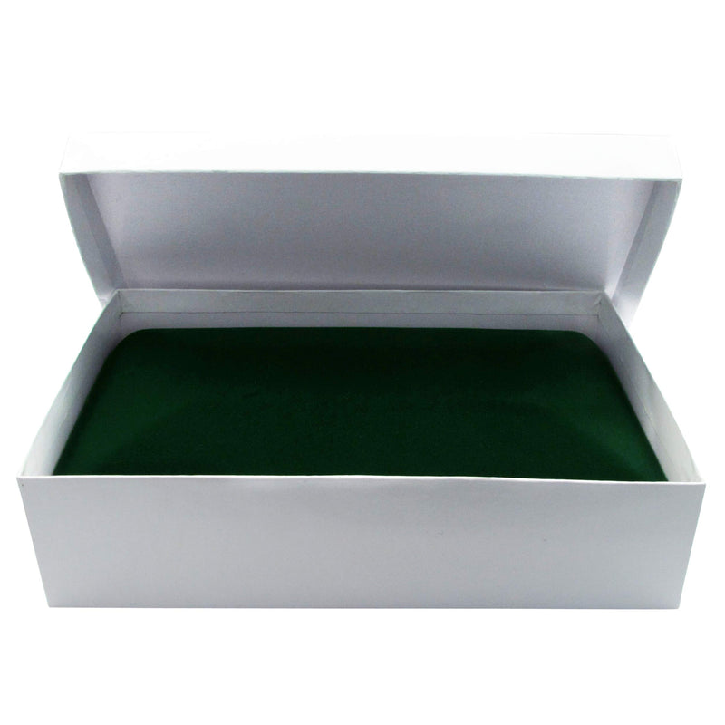 [Australia] - Isaac Kieran Forest Green Velvet Necklace Gift Box Travel Storage Display Case 7x4.3 7" x 4.3" 