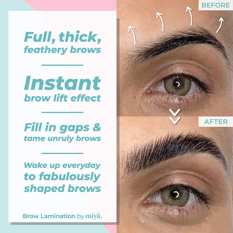 [Australia] - MIYA LASH 2 in 1 Lash Lift & Brow Lamination Lotion Set | Sachet Refill for Lash Lift Kit & Eyebrow Perm | Fast Acting 3-Step Lifting, Setting Lotions with Nutrition Serums | 10 Treatments | Salon Use LASH & BROW LIFT LOTIONS 