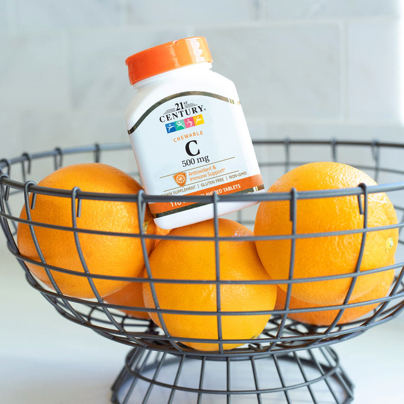 [Australia] - 21st Century Vitamin C 500 mg Chewable Tablets, Orange, 110 Count 