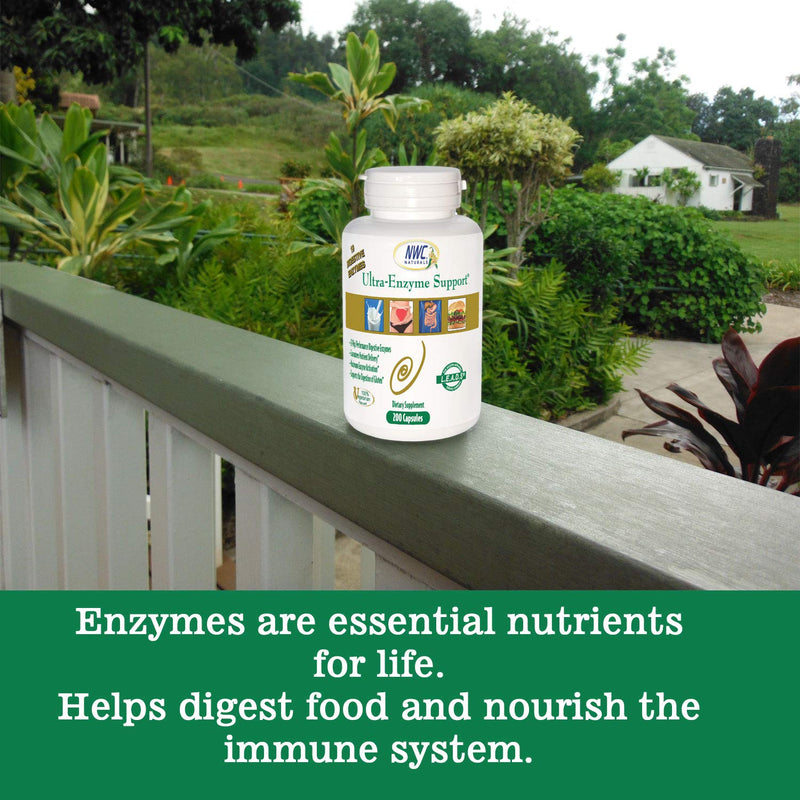 [Australia] - Ultra-Enzyme Support, Natural Digestive Supplement, Promotes Optimal Health and Digestion, 200 count Capsules by NWC Naturals 