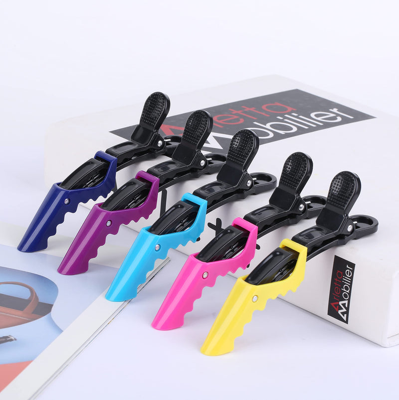 [Australia] - Hair Clips for Women by HH&LL – Wide Teeth & Double-Hinged Design – Alligator Styling Sectioning Clips of Professional Hair Salon Quality - 10Pack (Mixing) Mixing 