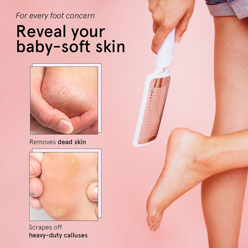 [Australia] - Dead Skin Remover for Feet (3 Pc Set) - Pedicure Foot Egg File Callus Remover and Foot Peeler Includes 2X Foot File Grater (Double Sided), 1x Foot Scraper 