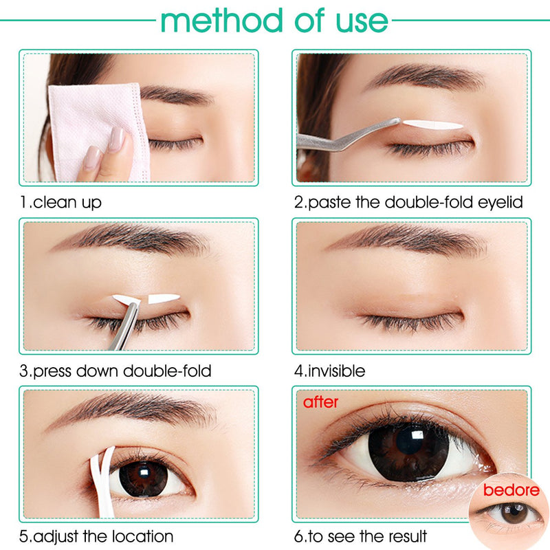 [Australia] - Natural Ultra Invisible Double Sides Sticky Eyelid Tapes Stickers, Medical-use Fiber Eyelid Strips, Instant lift Eye Lid Without Surgery, Perfect for Saggy Hooded, Droopy, Uneven, Mono-eyelids 