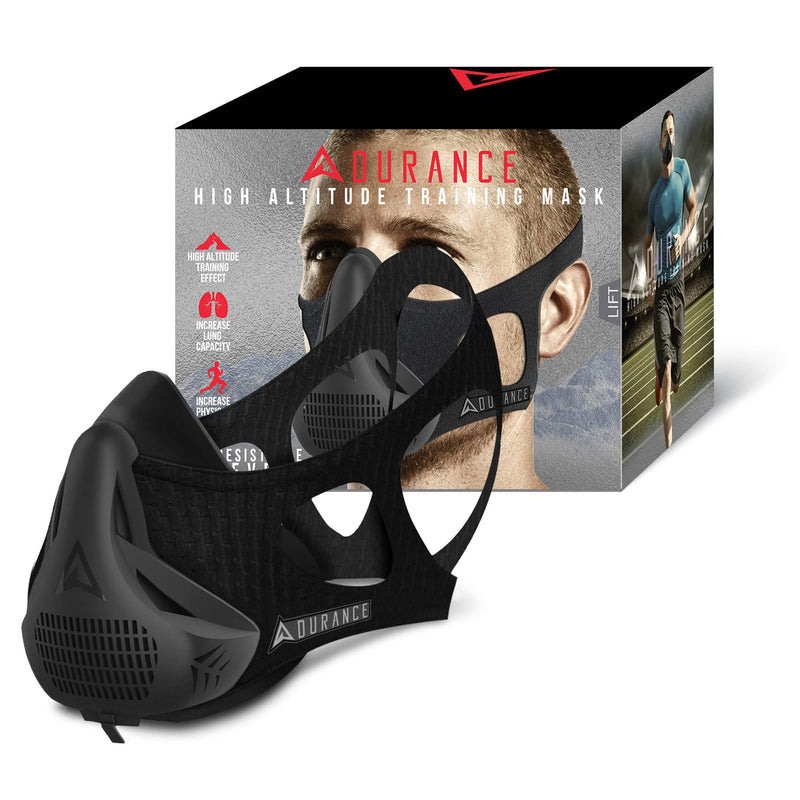 [Australia] - Adurance Training Workout Mask, 4 Breathing Oxygen High Altitude Training Mask Exercise Device 