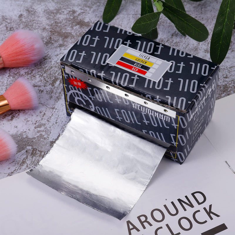 [Australia] - Firtink 2 Packs/12M Foil Silver Hair Foil Aluminium Hair Foil Silver Hair Tinfoil Foil Hair Foil Roll Coloring Hair Perming Foil Hair Salon Foil Hairdressing Salon Modeling Tool 