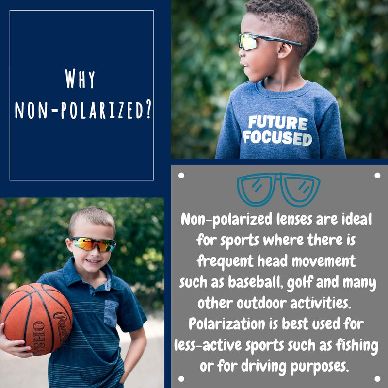 [Australia] - CHERUBS Kids Style and Sport Sunglasses - Boys or Girls - Flexible, Comfortable - UV400 Optometrist Approved Black 
