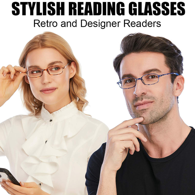 [Australia] - AQWANO 4 Pack Computer Reading Glasses Blue Light Blocking Lightweight TR90 Flexible Frame UV Protection Readers for Women Men +1.0 1.0 x 