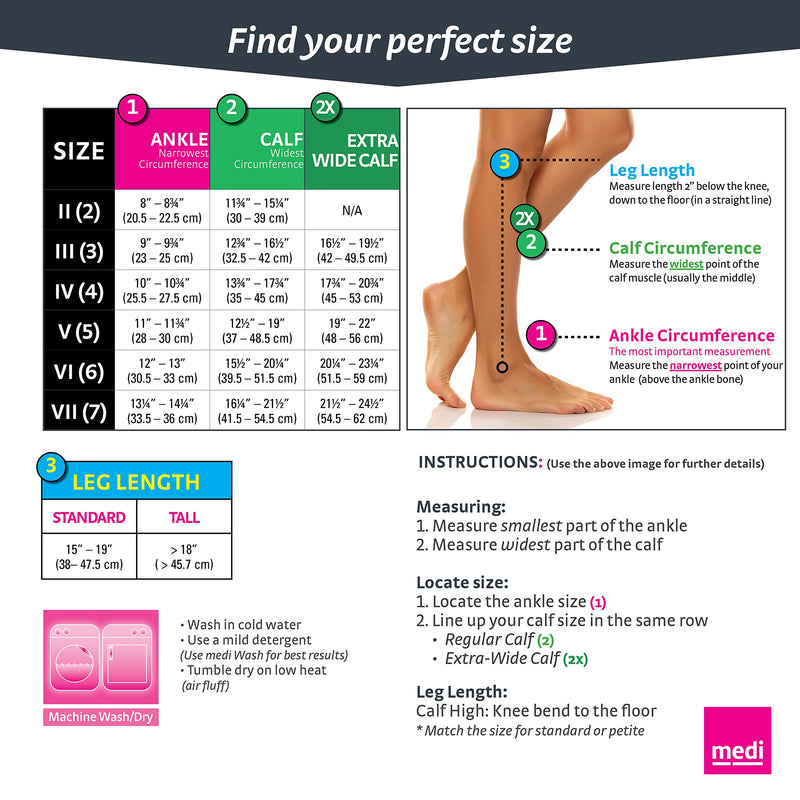 [Australia] - mediven for Men Classic, 2030 mmHg, Calf High Compression Stockings, Closed Toe 3 Black 