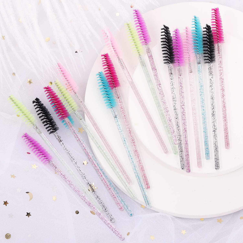 [Australia] - 300 Disposable Mascara Wands Eyelash Brush Spoolies for Eye Lash Extension, Eyebrow and Makeup Crystal Tbestmax 1Multi-colored 