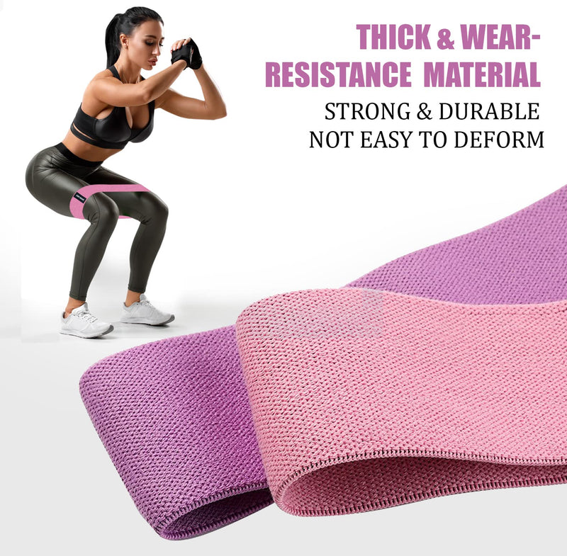 [Australia] - Premium Resistance Bands, Legs and Butt, Non-Slip Booty Bands, Glute Bands, Fabric Resistance Bands, Workout Fitness Bands for Hips & Women/Men/Beginners/Yoga, Athletes Strength Training, Fitness A 
