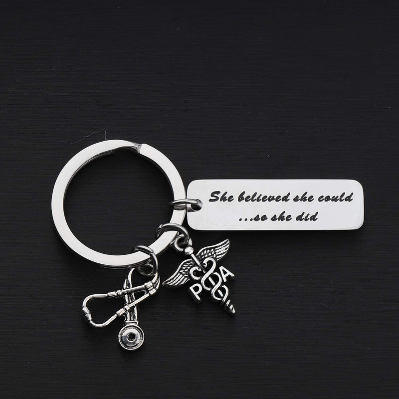 [Australia] - MYOSPARK Physician Assistant Gift She Believed She Could So She Did PA Keychain Medical School Graduation Gift PA Gift 