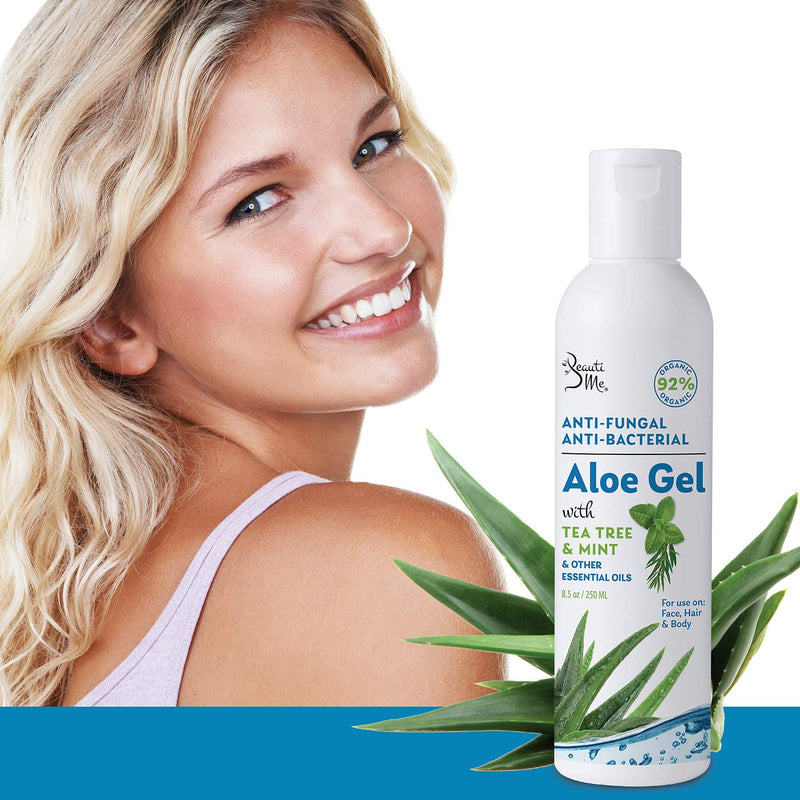 [Australia] - Beauti Me Therapeutic Aloe Vera Gel with Tea Tree and Mint - Anti-Fungal and Anti-Bacterial - Natural and Organic 