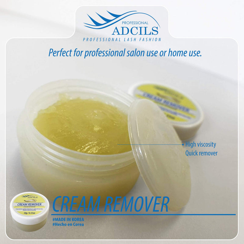 [Australia] - ADCILS PROFESSIONAL Eyelash Extension Cream Remover 10g/0.35oz - Lash Glue Adhesive Gel Removing Cream Makeup Cosmetic Accessory 