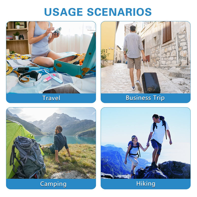 [Australia] - Xinzistar 4 Pieces Portable Soft Toothbrush Camping Toothbrush Travel Toothbrush Folding Travel Toothbrush for Adult Children Oral Care 
