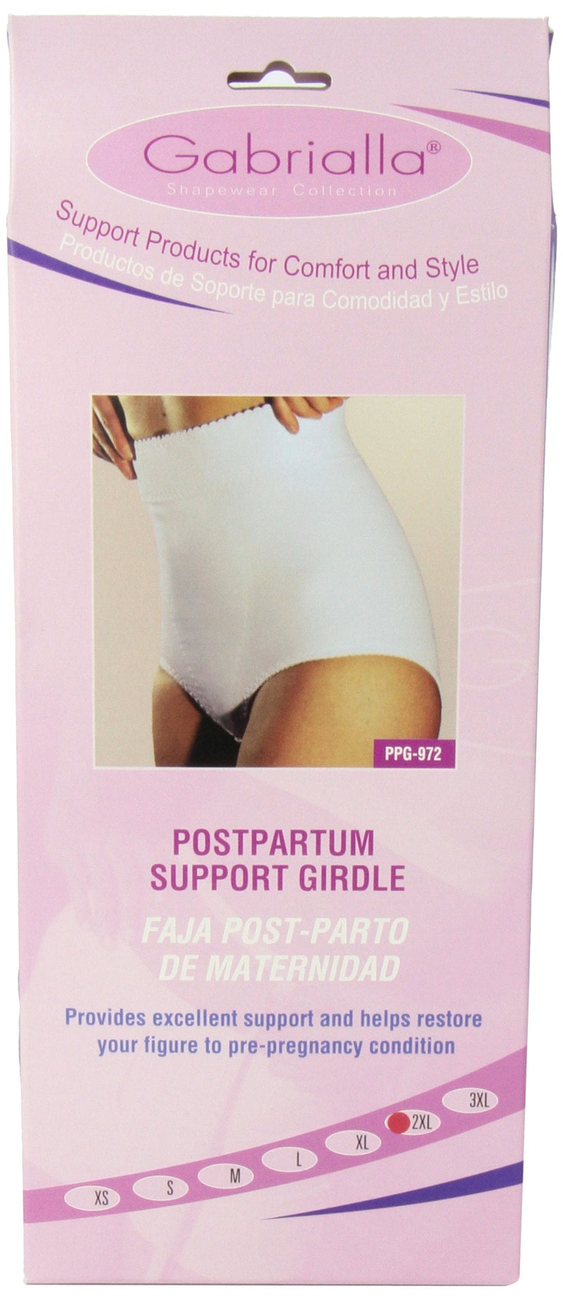 [Australia] - GABRIALLA Postpartum Body Shaping Support Girdle Panty – C-Section - Post Surgery - Abdominal Back Pain PPG-972, XX-Large 