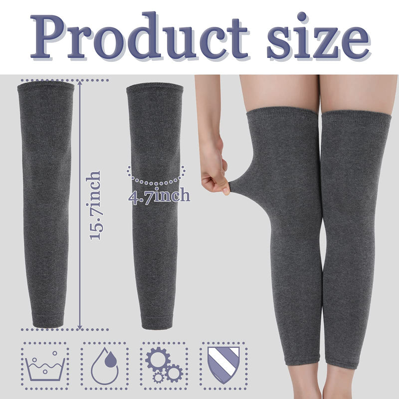 [Australia] - 3 Pairs Knee Warmers Knee Braces Sleeves Leg Warmer Winter Warm Comfortable Protection Knees for Men and Women Cycling Ski Running Knee Brace 