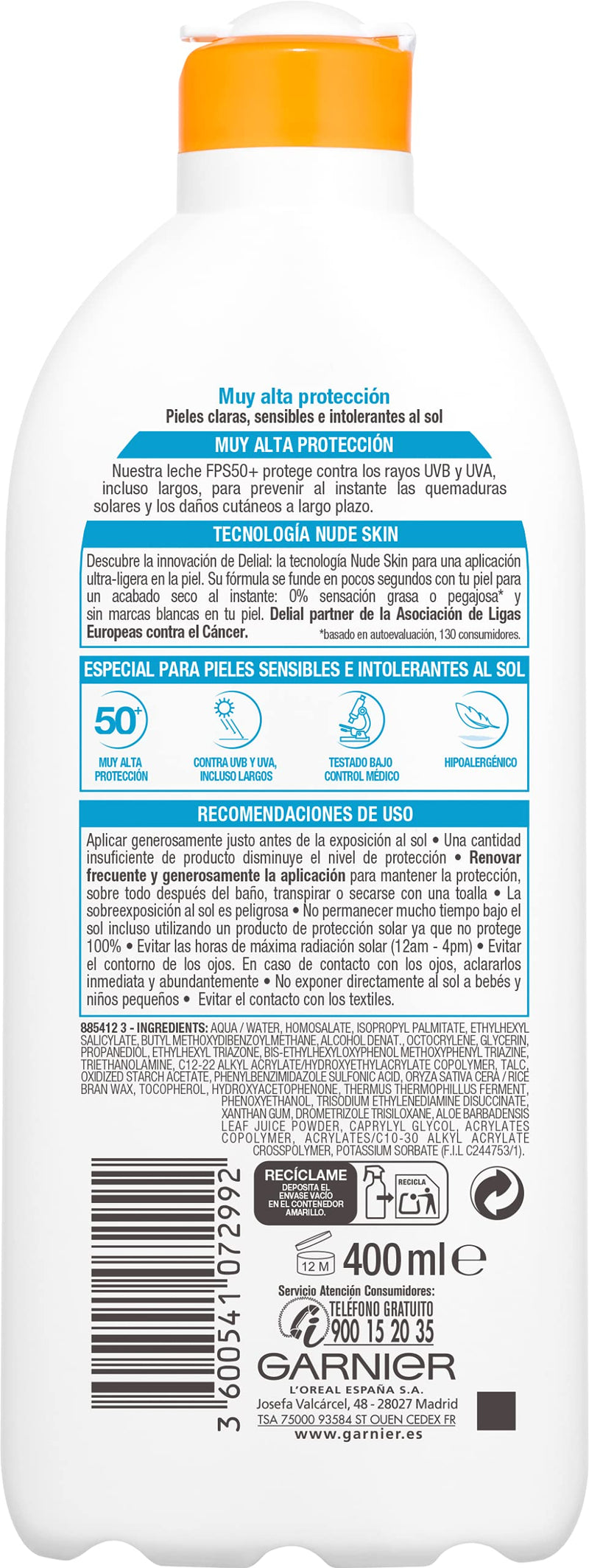 [Australia] - DELIAL Sensitive Milk SPF 50 Plus 400 ml 