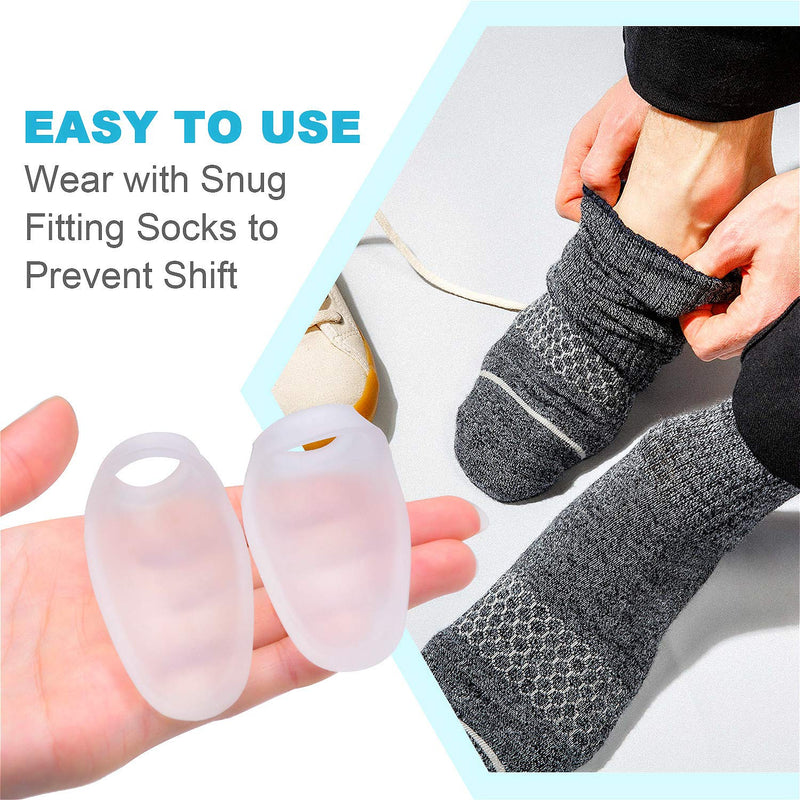 [Australia] - Bukihome Gel Bunion Shield, Bunion Protectors to Cushion Foot, Advanced Bunion Pads to Relieve Bunion Pain and Absorb Pressure - 6 Pack white2 