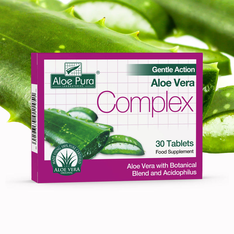 [Australia] - Aloe Pura, Aloe Vera Gentle Action Complex Tablets , Natural , Vegetarian , Cruelty Free , Food Supplement, Botanical Blend , 30 Tablets 30 Count (Pack of 1) 