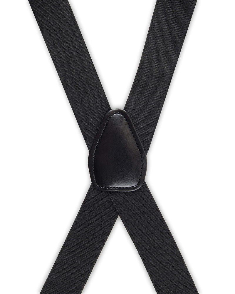 [Australia] - Dockers Men's Solid Suspender 1 Black One Size 