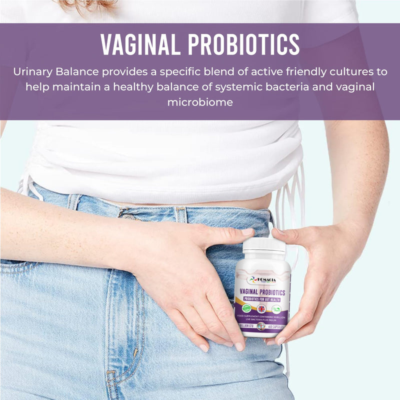 [Australia] - Homacia Vaginal Probiotics | Urinary Bio-Balance & Vaginal Gut Bacteria Support Capsules for Women | UTI and Yeast Balance Support | Probiotics for Women | UK Made - 60 Day Supply 
