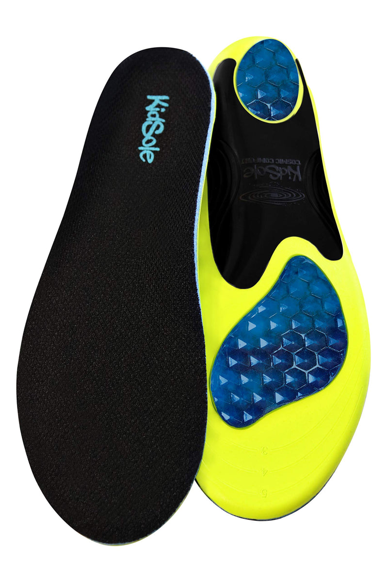 [Australia] - KidSole Cosmic Comfort Reinforced Arch Support Soft & Strong Children's Insole. Slim Profile & Strong Support with Memory Foam Soft Top. ((24 cm) US Kid's Size 3-6) (24 CM) US Kid's Size 3-6 