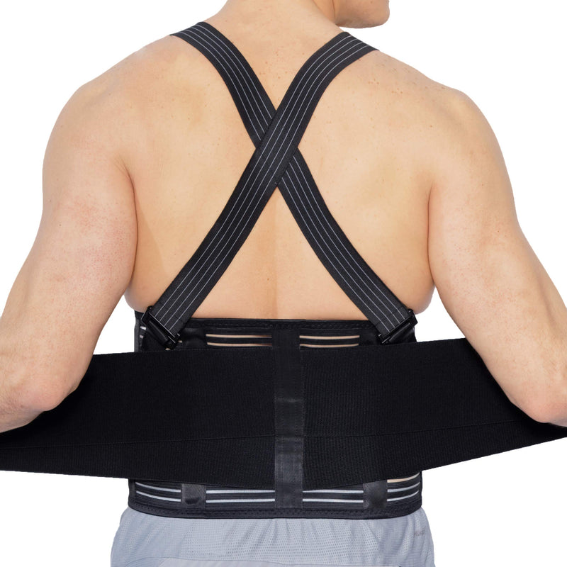 [Australia] - NeoTech Care Adjustable Back Brace Lumbar Support Belt with Suspenders, Beige, Size XL 