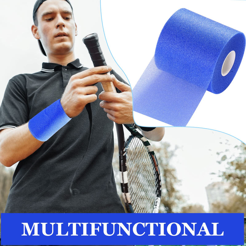 [Australia] - 29.5 Yards Foam Underwrap Tape Sports Pre-wrap Athletic Tape 2.76 Inch Wide Elastic Sports Prewrap Artificial Foam Underwrap for Wrist Elbow Knees Ankles (Royal Blue) 