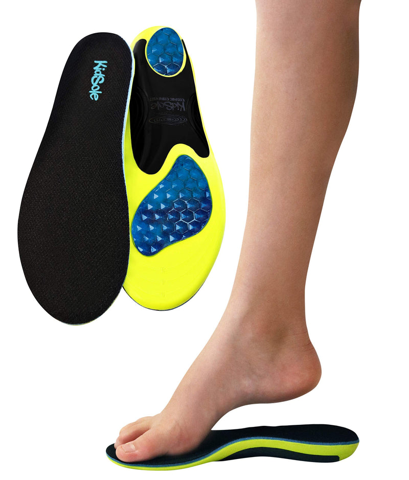 [Australia] - KidSole Cosmic Comfort Reinforced Arch Support Soft & Strong Children's Insole. Slim Profile & Strong Support with Memory Foam Soft Top. ((24 cm) US Kid's Size 3-6) (24 CM) US Kid's Size 3-6 