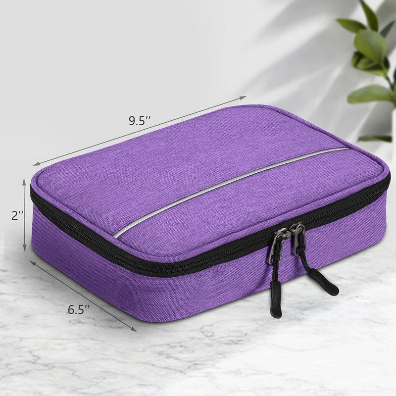 [Australia] - SITHON Diabetic Supplies Organizer Case with Hand Strap, Water Resistant Portable Storage Travel Bag for Insulin Pens, Glucose Meter, Blood Sugar Test Strips and Other Diabetic Supplies (Purple) Purple 