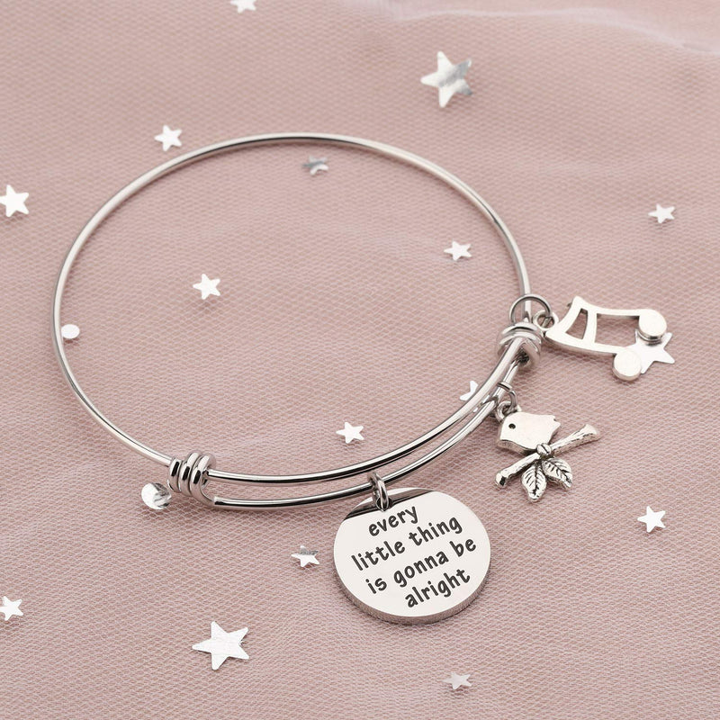 [Australia] - Every Little Thing is Gonna be Alright Three Little Birds Keychain Inspirational Gifts Bracelet 