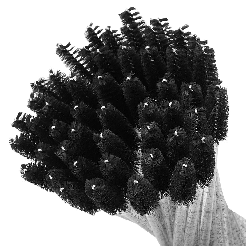 [Australia] - Tifanso 200PCS Eyelash Brush Disposable Mascara Brush Wand for Lashes Spoolie brushes Eyebrow Spoolie Eyelash Extension Supplies (Black) Black 