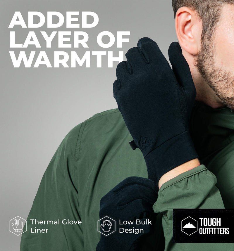 [Australia] - Running Gloves with Touch Screen - Winter Glove Liners for Texting, Cycling - Thin & Lightweight Cold Weather Thermal Gloves X-Small/Small 