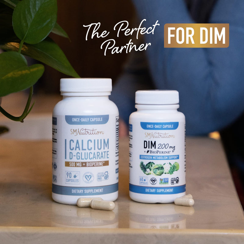 [Australia] - Calcium D-Glucarate | CDG for Liver Detox & Cleanse, Metabolism, Hormone Balance, Menopause Support* Vegan.org Certified, Non-GMO, Gluten-Free - Calcium D Glucarate 500mg 90 Capsules SM Nutrition 