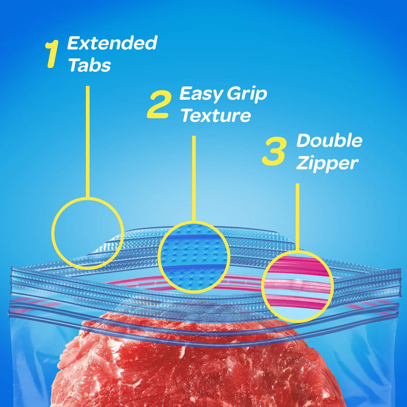 [Australia] - Ziploc Freezer Bags with New Grip 'n Seal Technology, Gallon, 28 Count 