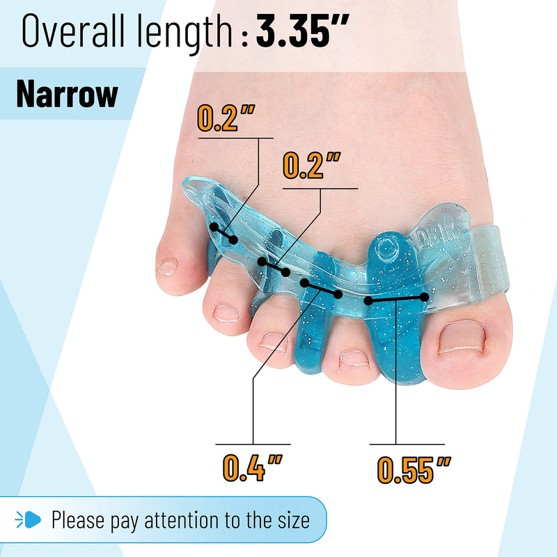 [Australia] - DR. JK- ToePal Gel Toe Separator, Narrow, 1 Pair, Toe Spacers, Toe Straightener, Hammer Toe Straightener, Toe Spreader, Toe Stretcher, Toe Corrector for Women and Men, Bunion Corrector 