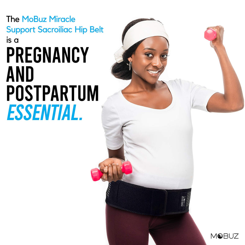 [Australia] - Sacroiliac Hip Belt + Resistant Band w/ Back Recovery Workout Plan - Unisex - Hip Brace for Lower Back Support, Rapid Pain Relief, SI Joint, Sciatica, Trochanter - SI Loc Belt - Pregnancy Belly Support Band (Regular) Regular (Hip Size: 34” - 41”) 