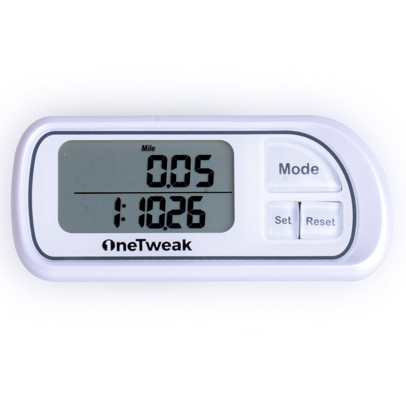 [Australia] - New OneTweak EZ-1 Pedometer for Walking. 3D Tri-Axis Clip-On. Back-to-Basics Step Counter. Simple to Use. Multi-Function. New Pause Function. Perfect Fitness/Exercise Tool. 