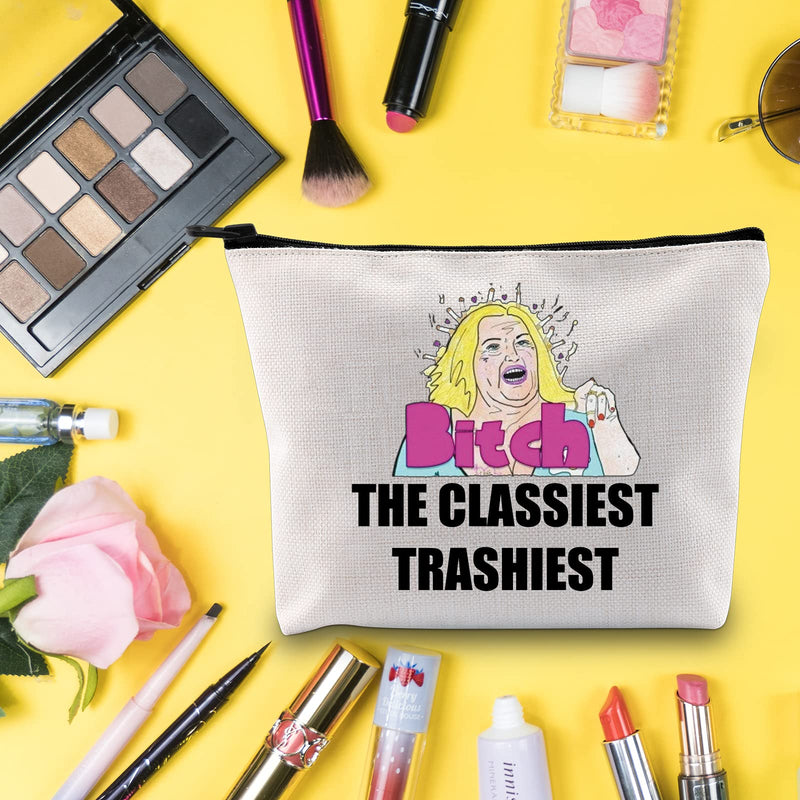 [Australia] - LEVLO 90 Day Fiance TV Show Cosmetic Make Up Bag 90 Day Fianc√© Fans Gift Angela Classiest Trashiest Makeup Zipper Pouch Bag Reality TV Show Gifts, Classiest Trashiest, 