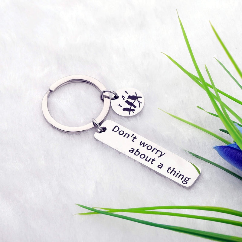[Australia] - AKTAP Don't Worry About A Thing Keychain Three Little Birds Jewelry Encouragement Friendship Gifts Three Little Birds Keychain 