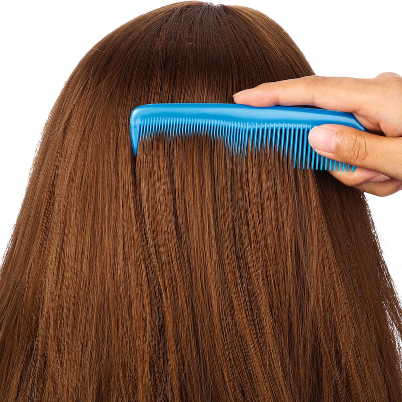 [Australia] - 24 Pieces Hair Combs Set Plastic Hair Comb for Women and Men, Fine Dressing Comb (Yellow, Purple, Green, Blue, Red, Pink) 