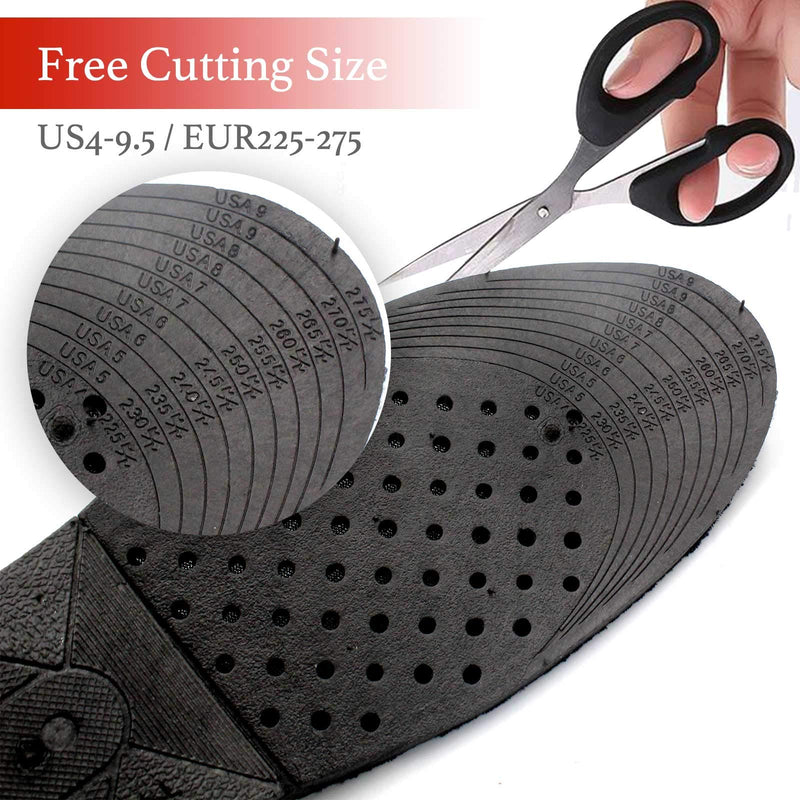 [Australia] - Height Increase Insoles, 3-Layer 1.2" to 2.75” Variable Height Increase Shoe Lifts, Air Cushion Taller Sole Lift, Heel Lift Shoe Height Inserts for Men and Women 3 layer 